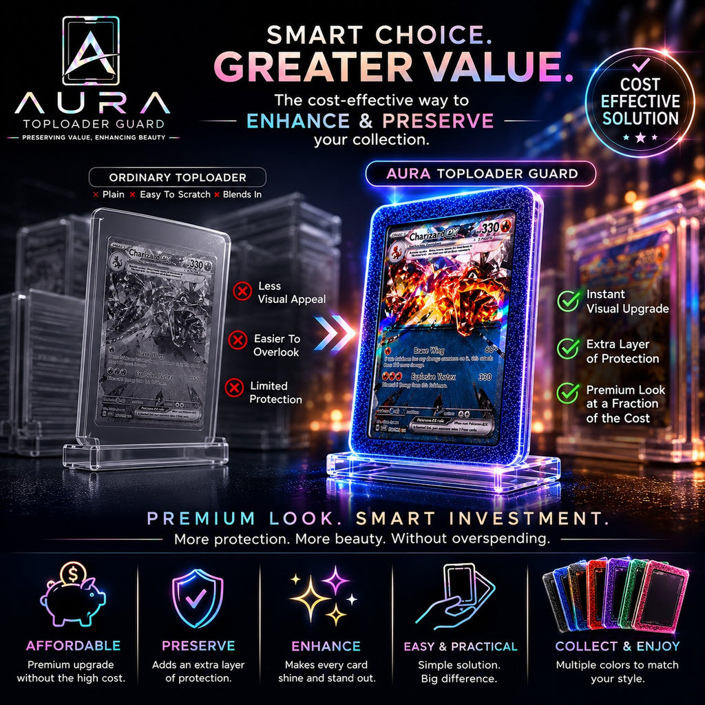 AURA Toploader Guard - Premium Glitter Card Protector
