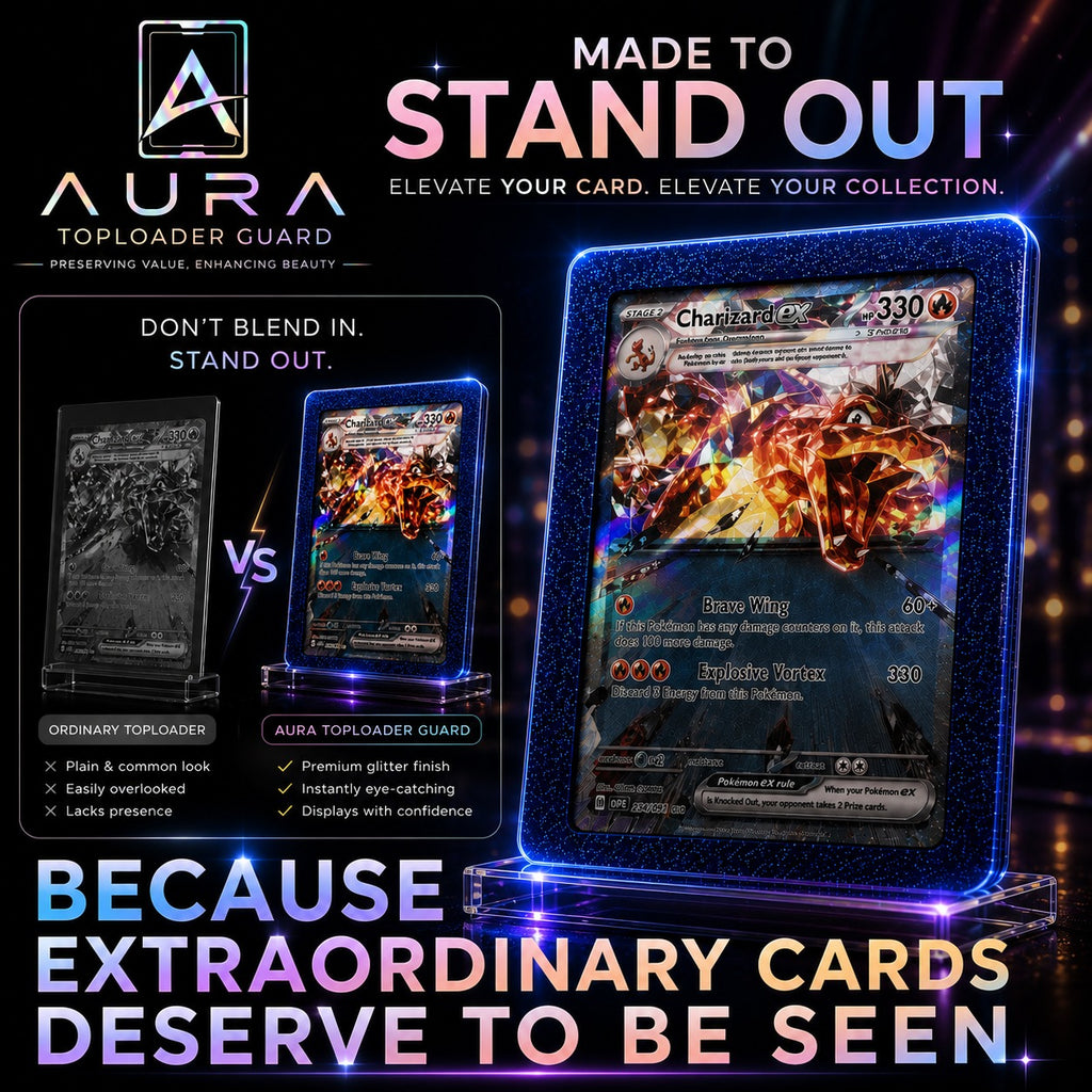 AURA Toploader Guard - Premium Glitter Card Protector