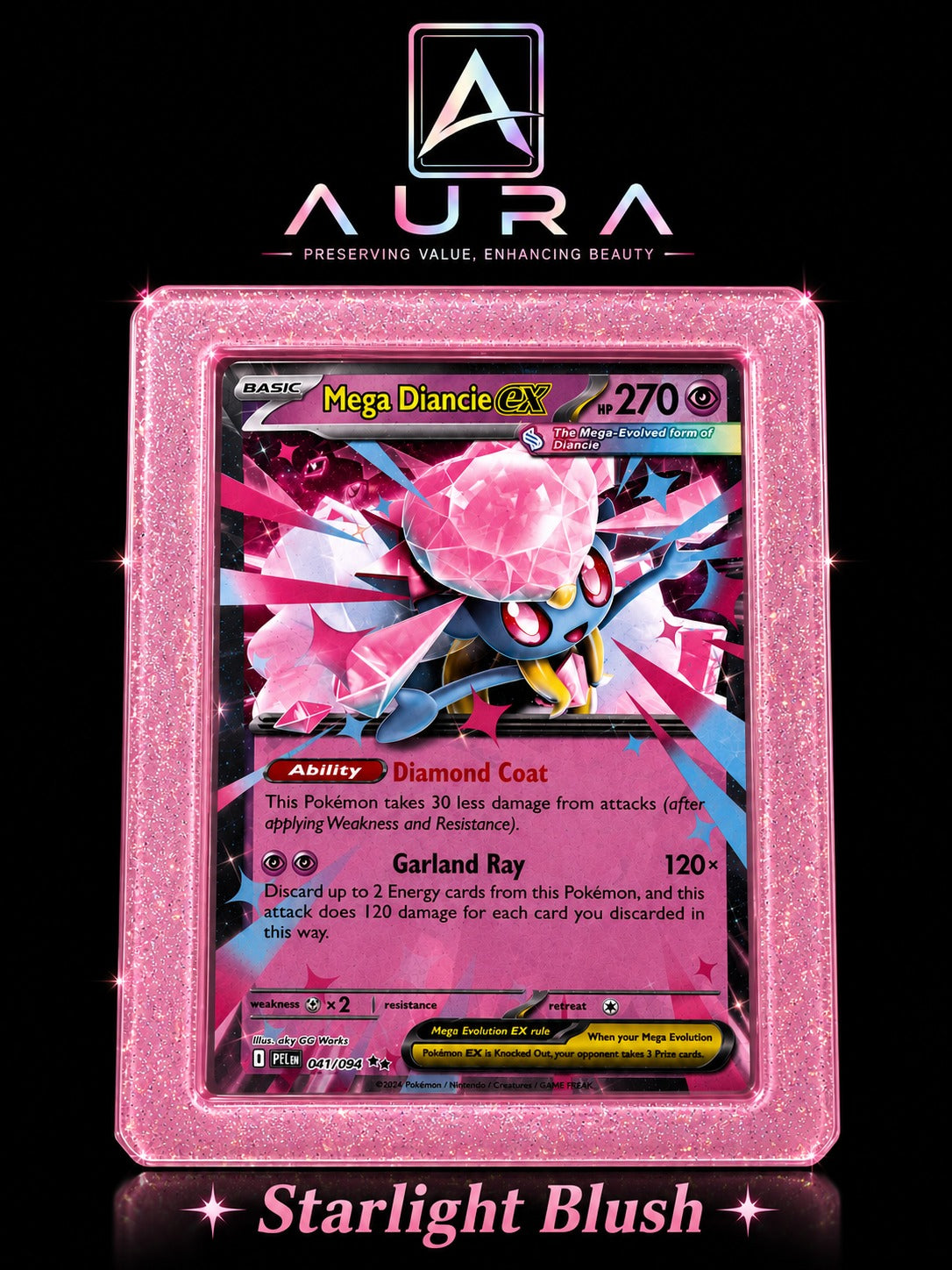 AURA Toploader Guard - Premium Glitter Card Protector